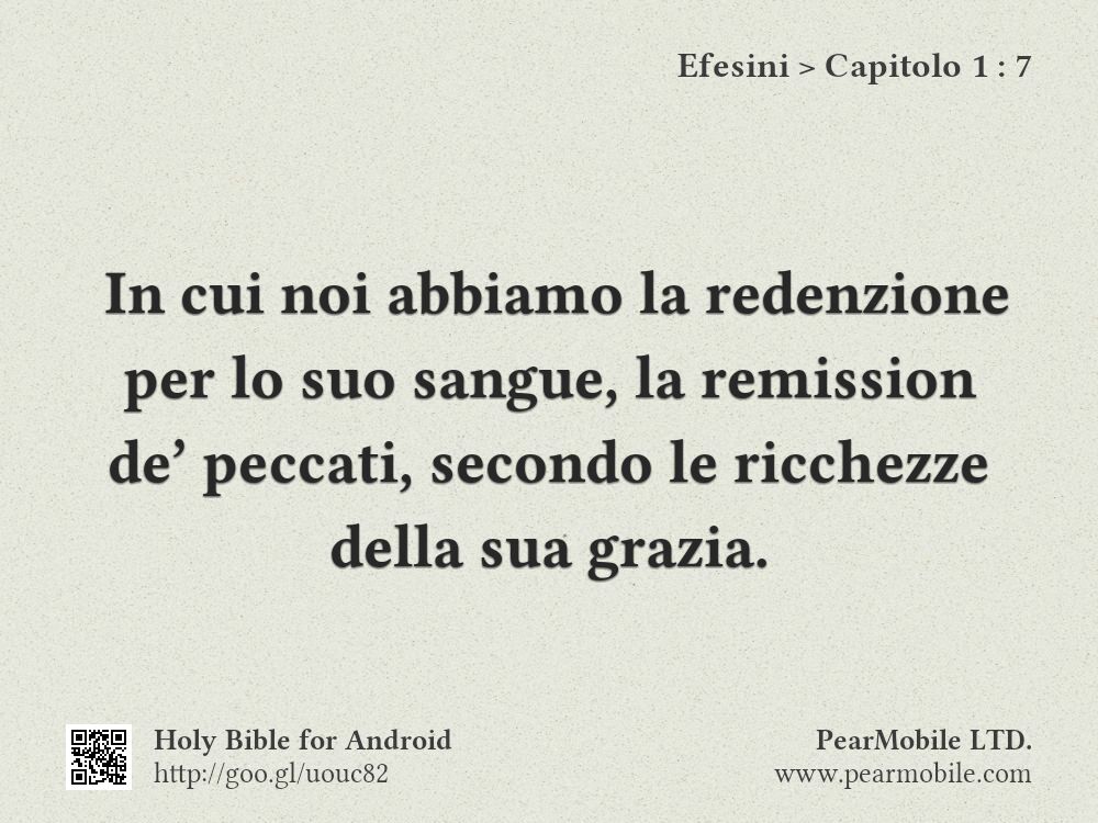 Efesini, Capitolo 1:7